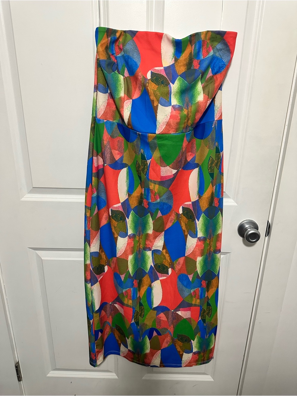 Havana Summers Midi Dress - Multi Color Strapless Bodycon - Picture 2 of 7